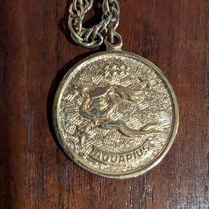 Vintage Sarah Coventry zodiac Aquarius necklace